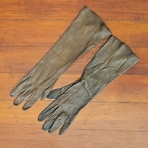 Vintage Brown Leather Gloves 6/5